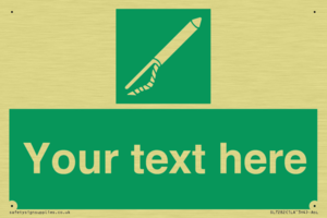 Custom sign safe condition Line throwing appliance